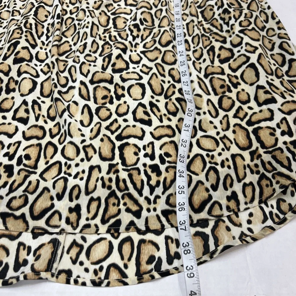 Lane Bryant Dress Leopard Print Womens 22/24 Strapless Tiered Midi‎ - Picture 2 of 8